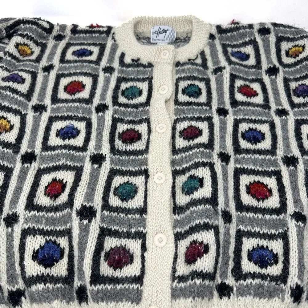 Hallet‎ San Francisco Womens Vintage Alpaca Wool Sweater Size Medium Handknit